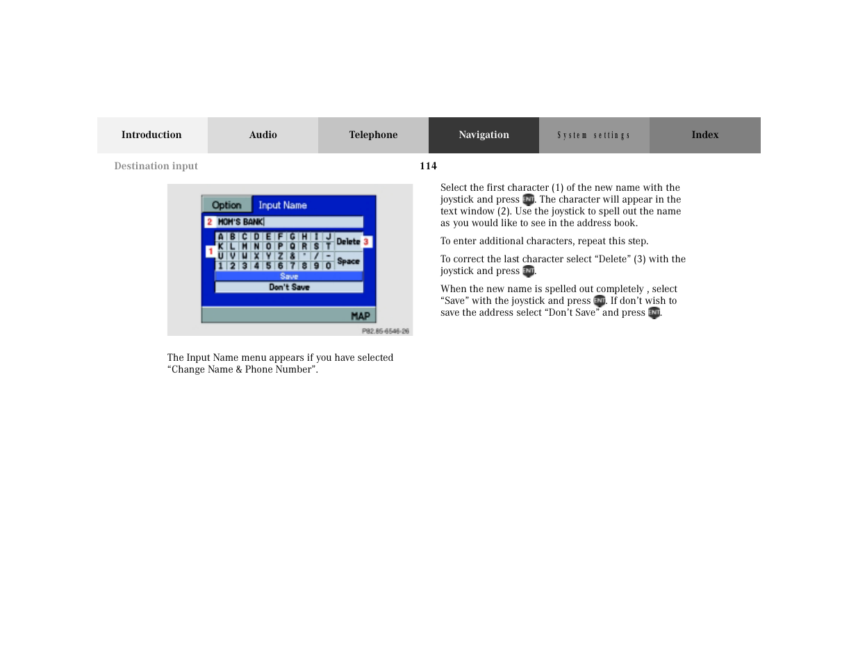 Mercedes-Benz M-Class 2001 COMAND Manual User Manual | Page 116 / 164