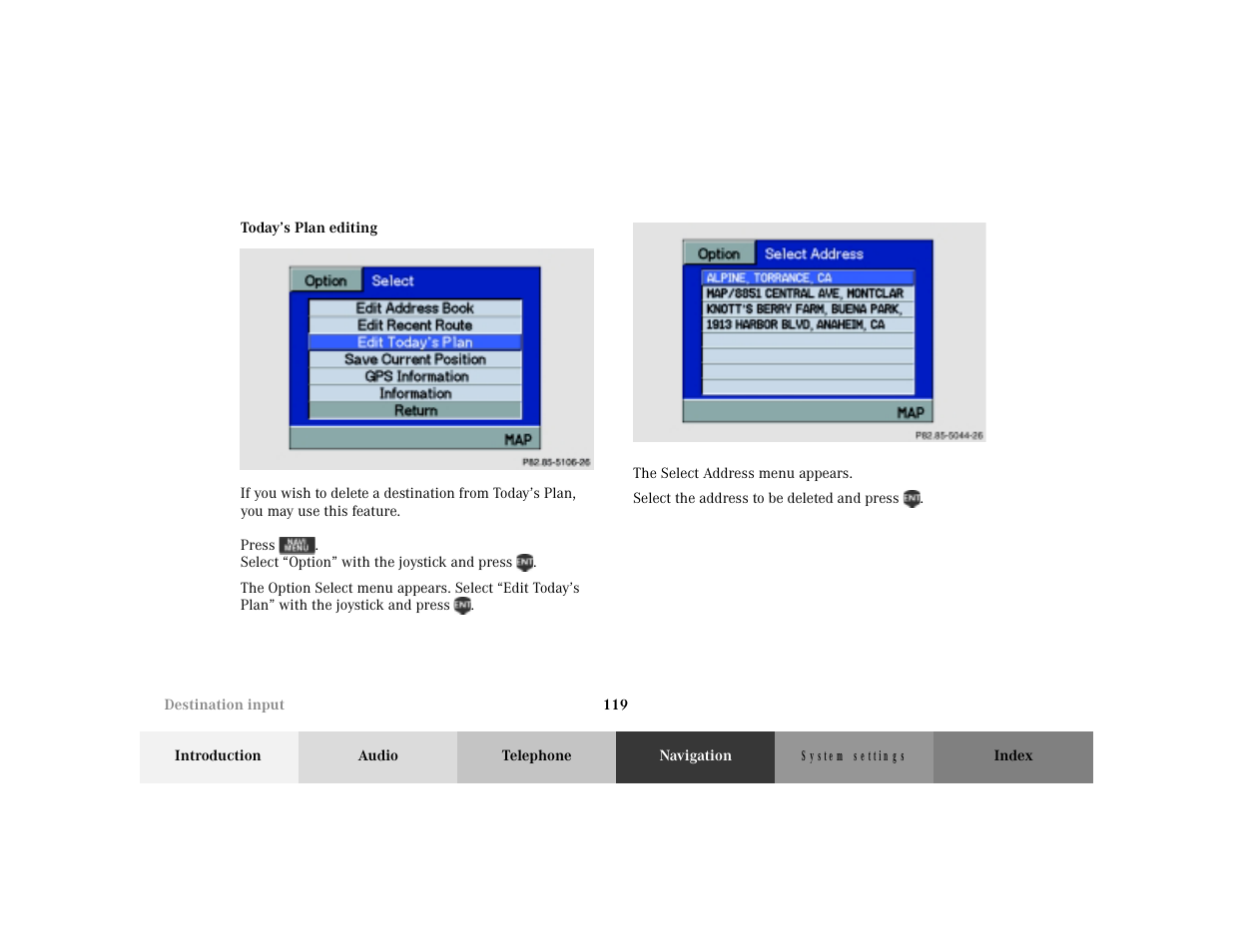 Mercedes-Benz M-Class 2001 COMAND Manual User Manual | Page 121 / 164