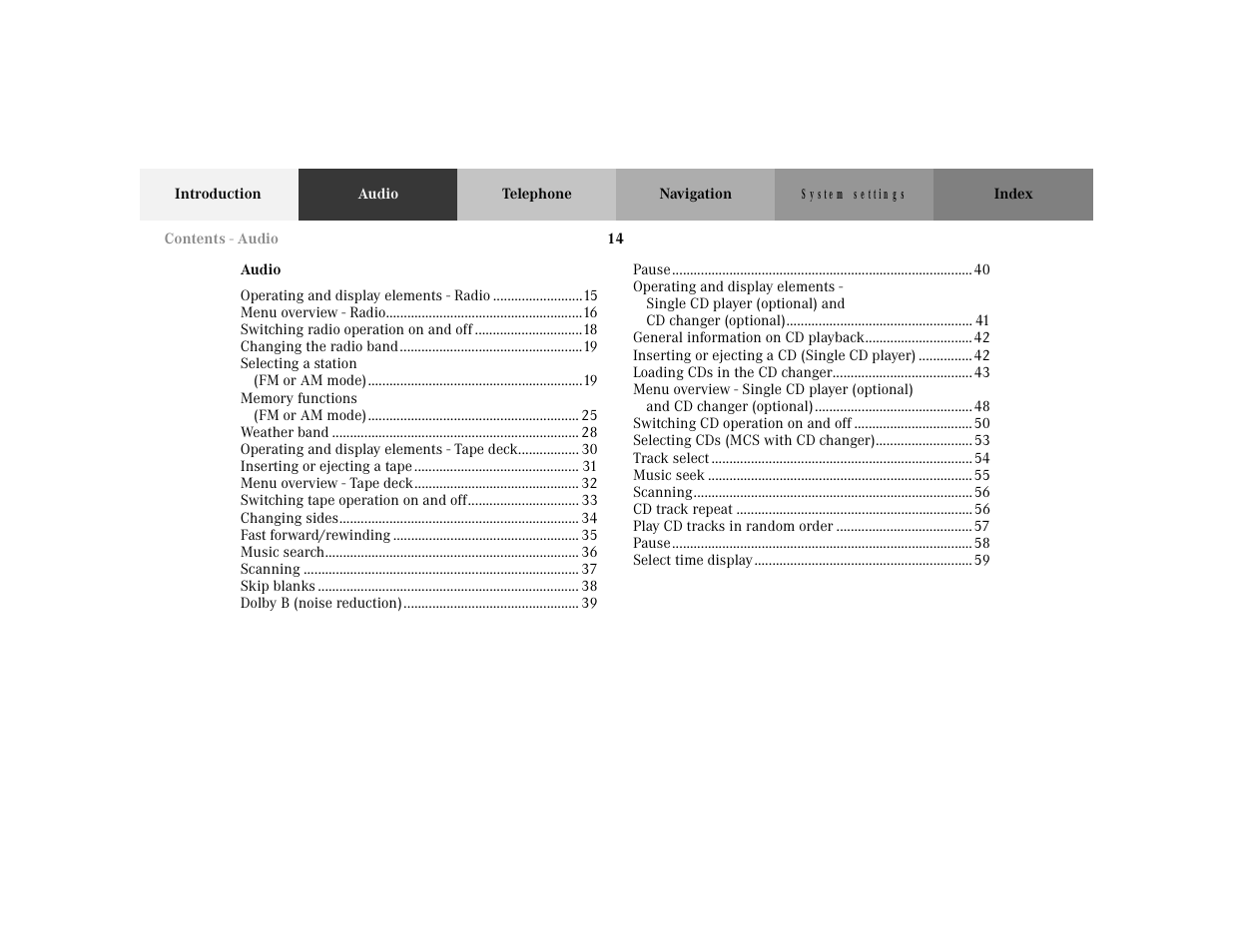 Mercedes-Benz M-Class 2001 COMAND Manual User Manual | Page 16 / 164