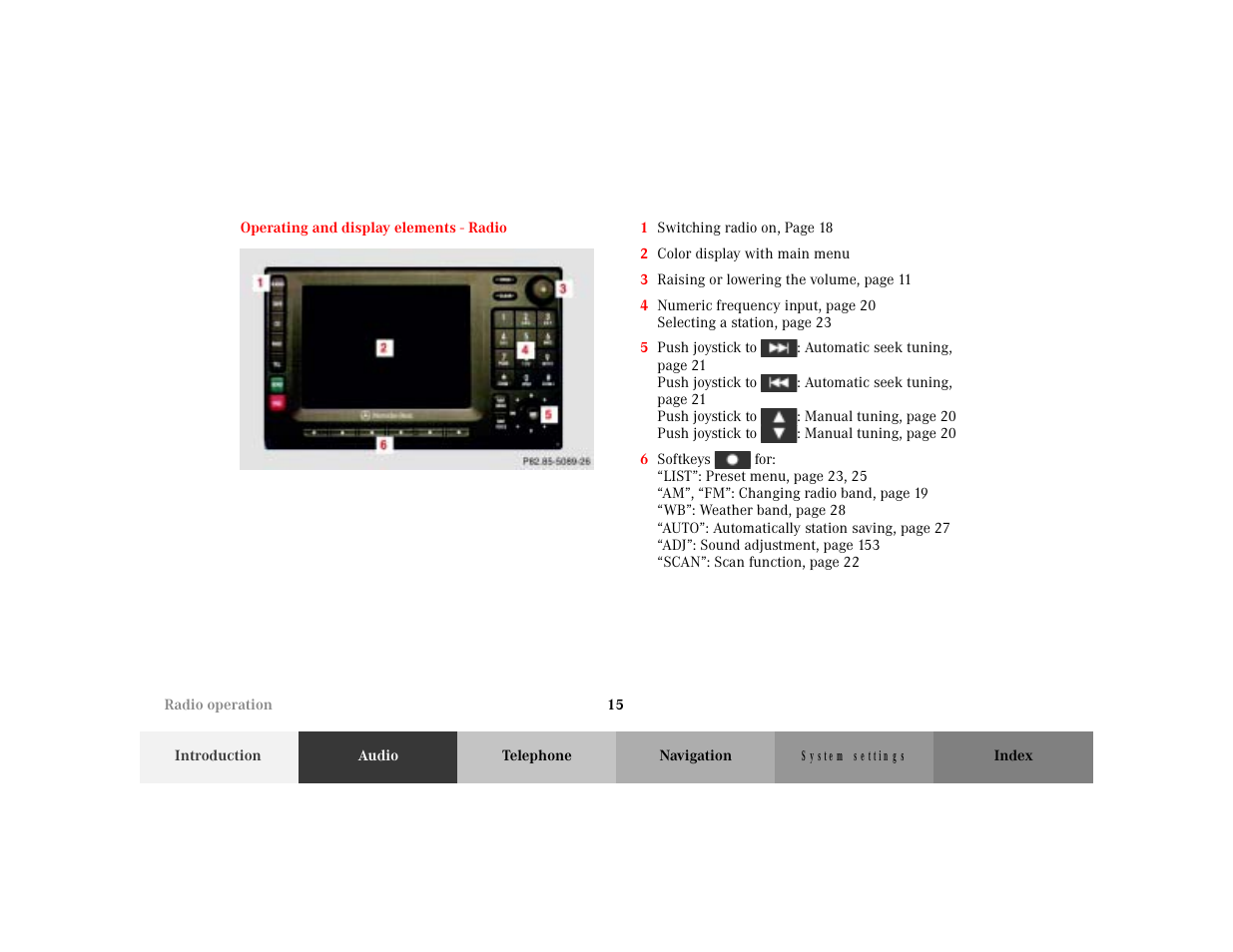 Mercedes-Benz M-Class 2001 COMAND Manual User Manual | Page 17 / 164