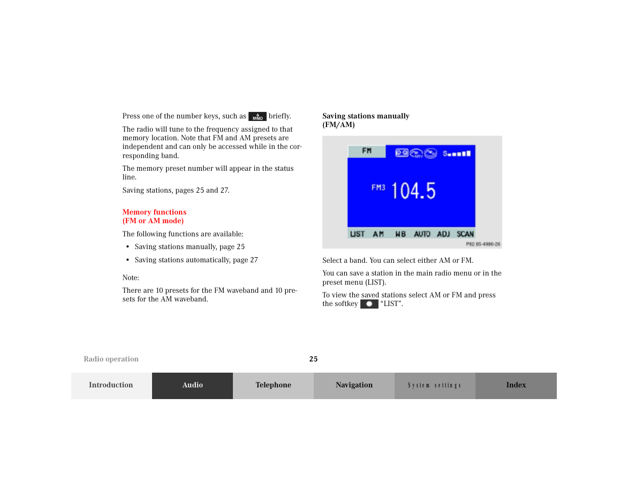 Mercedes-Benz M-Class 2001 COMAND Manual User Manual | Page 27 / 164