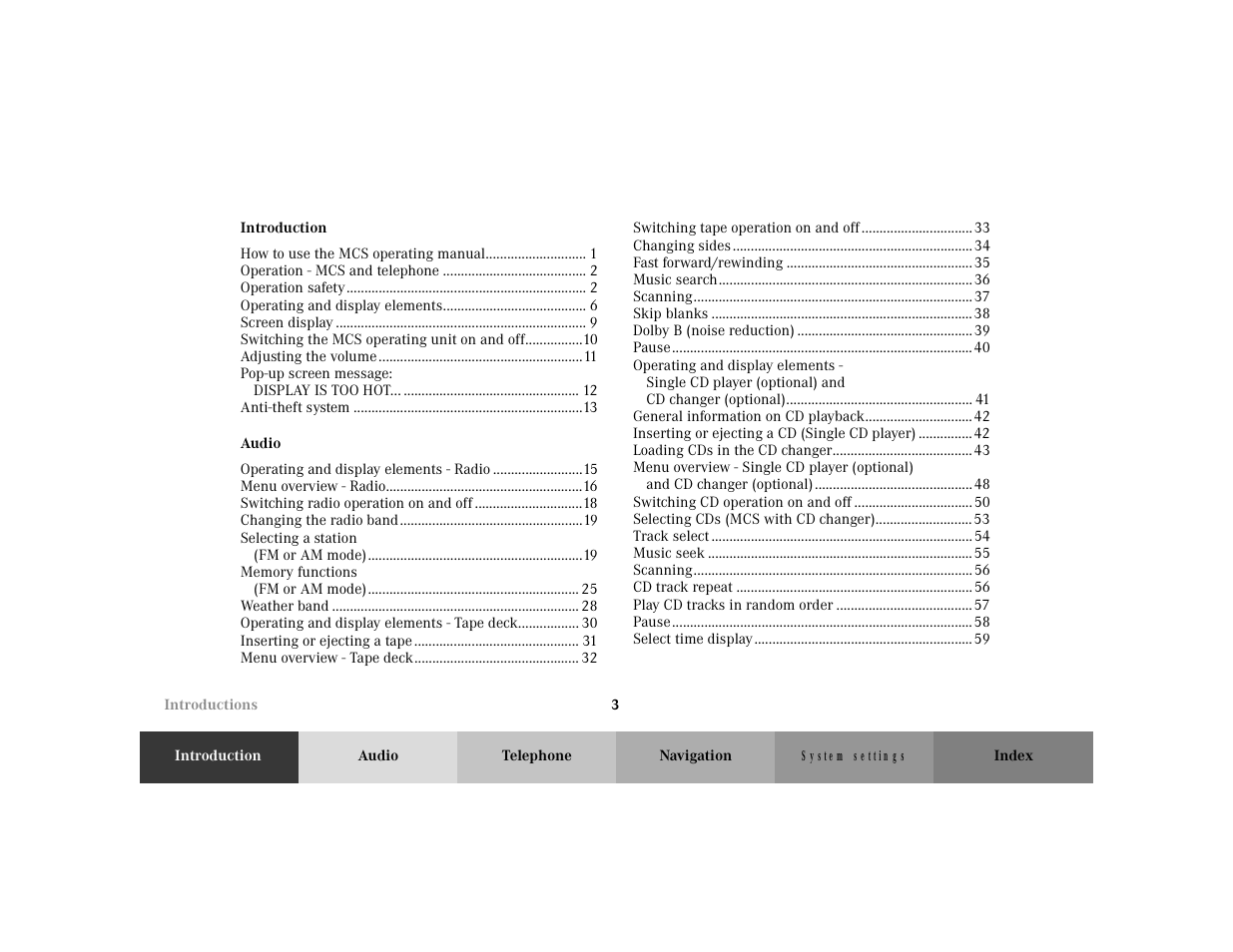 Mercedes-Benz M-Class 2001 COMAND Manual User Manual | Page 5 / 164