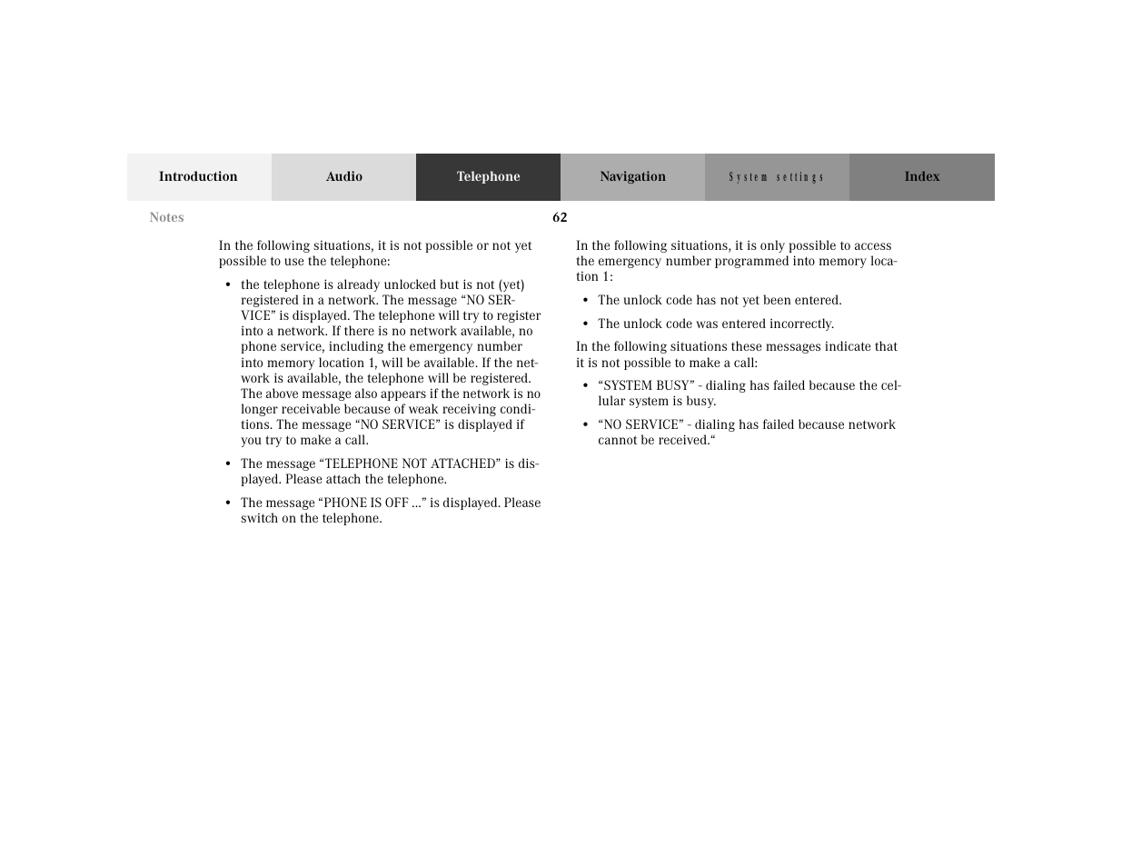 Mercedes-Benz M-Class 2001 COMAND Manual User Manual | Page 64 / 164