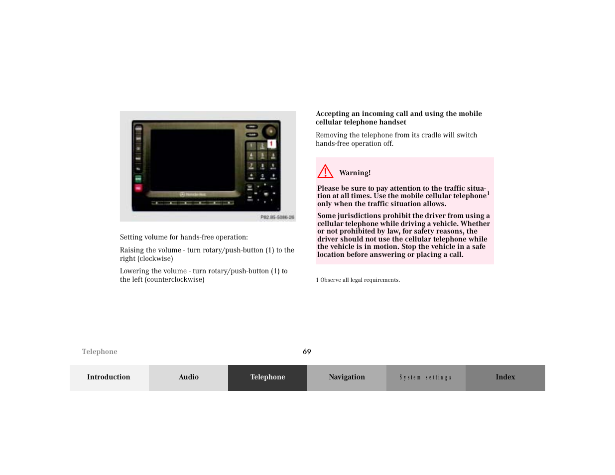 Mercedes-Benz M-Class 2001 COMAND Manual User Manual | Page 71 / 164