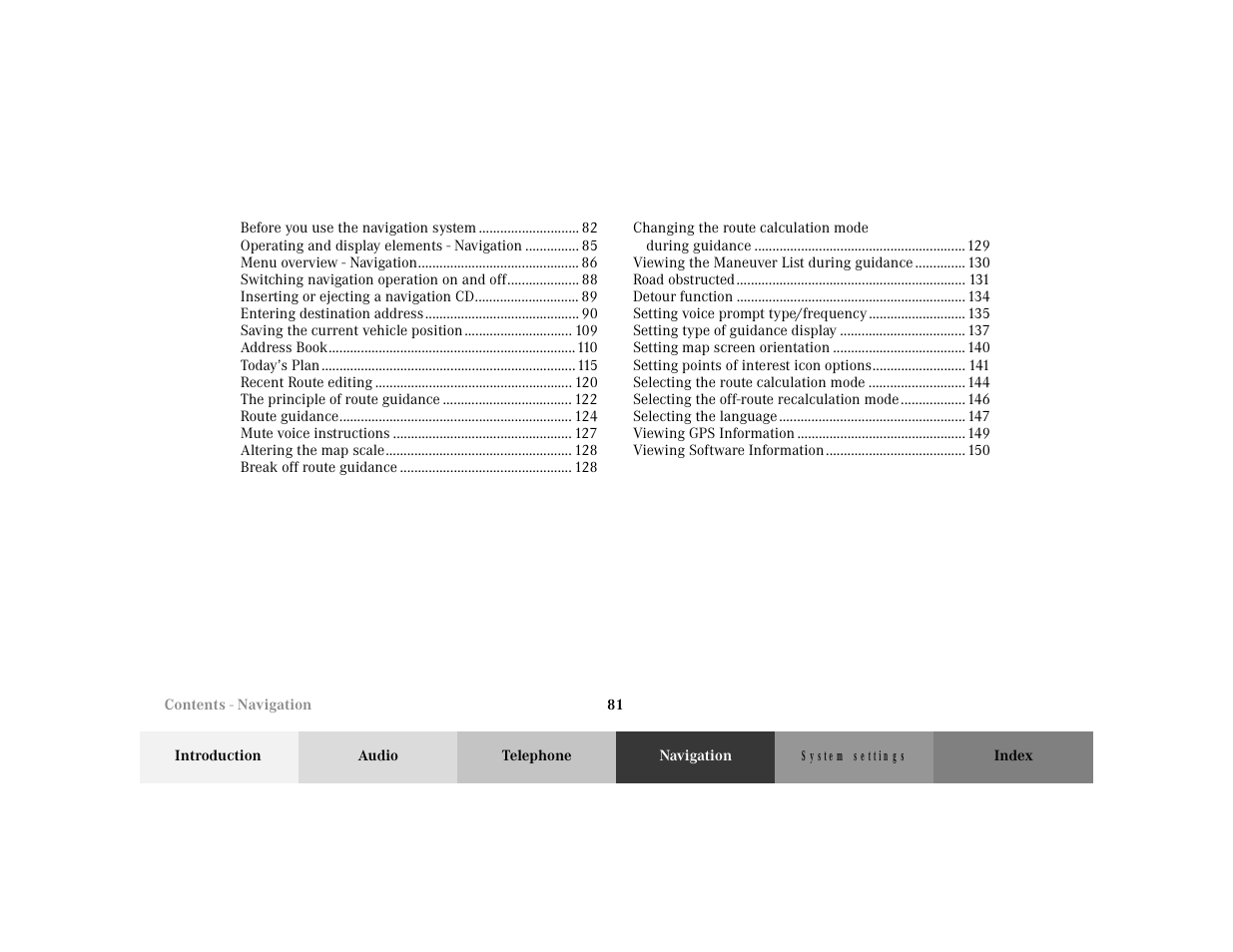 Mercedes-Benz M-Class 2001 COMAND Manual User Manual | Page 83 / 164