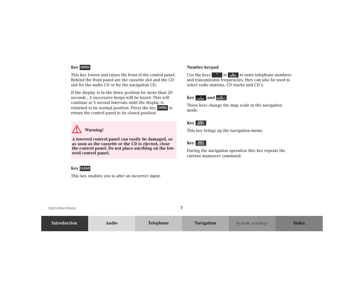 Mercedes-Benz M-Class 2001 COMAND Manual User Manual | Page 9 / 164