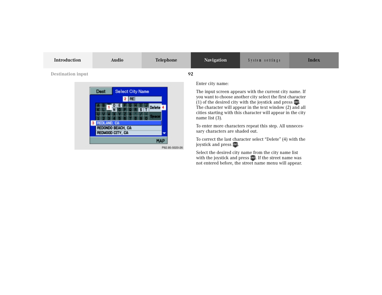 Mercedes-Benz M-Class 2001 COMAND Manual User Manual | Page 94 / 164