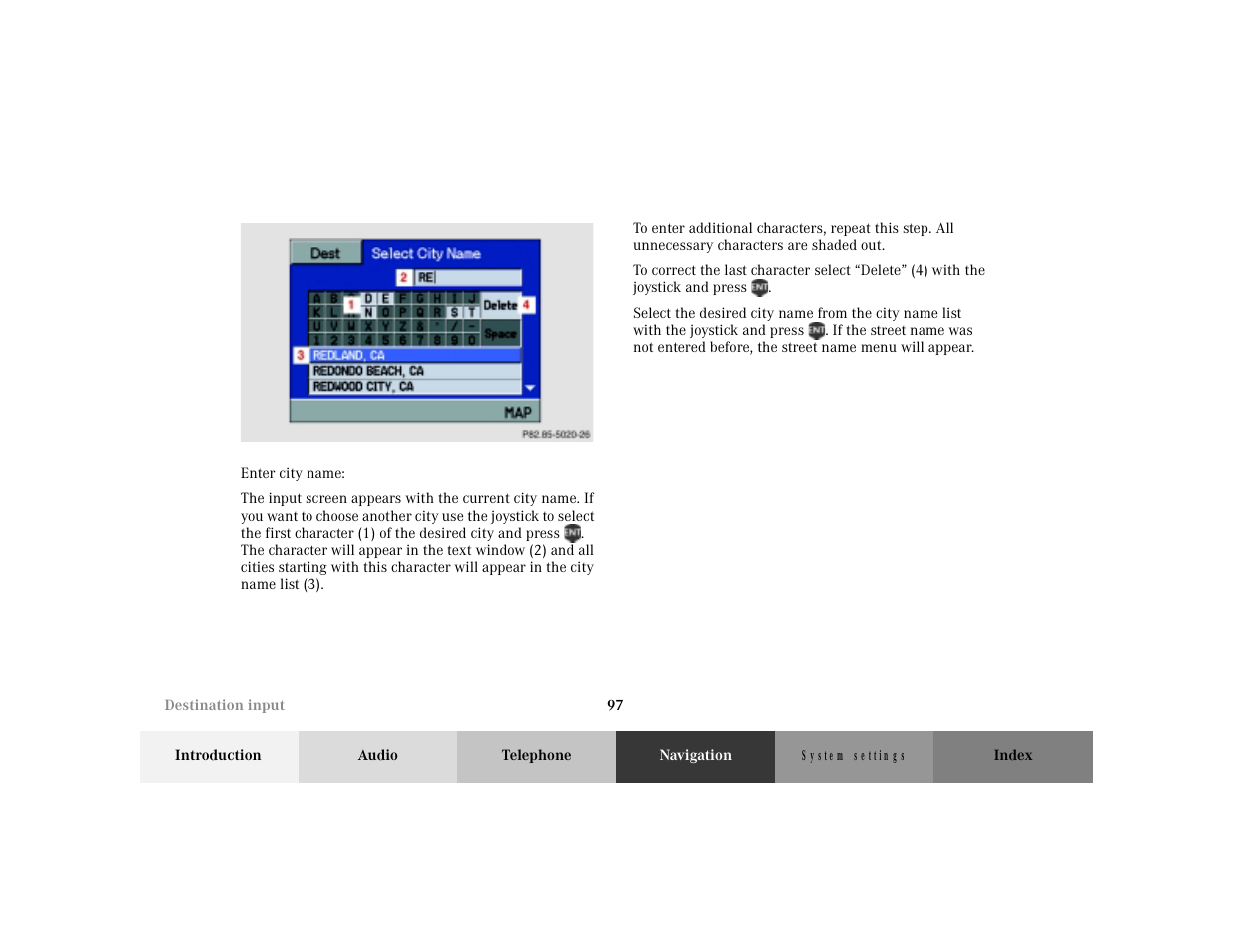 Mercedes-Benz M-Class 2001 COMAND Manual User Manual | Page 99 / 164