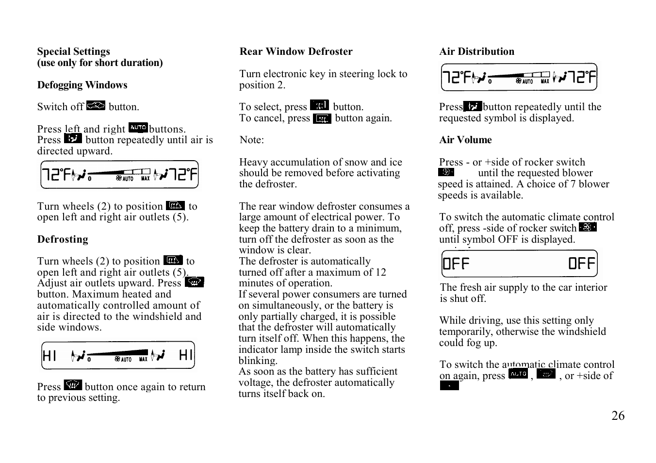 Mercedes-Benz E 300 1996 Special Settings User Manual | 50 pages