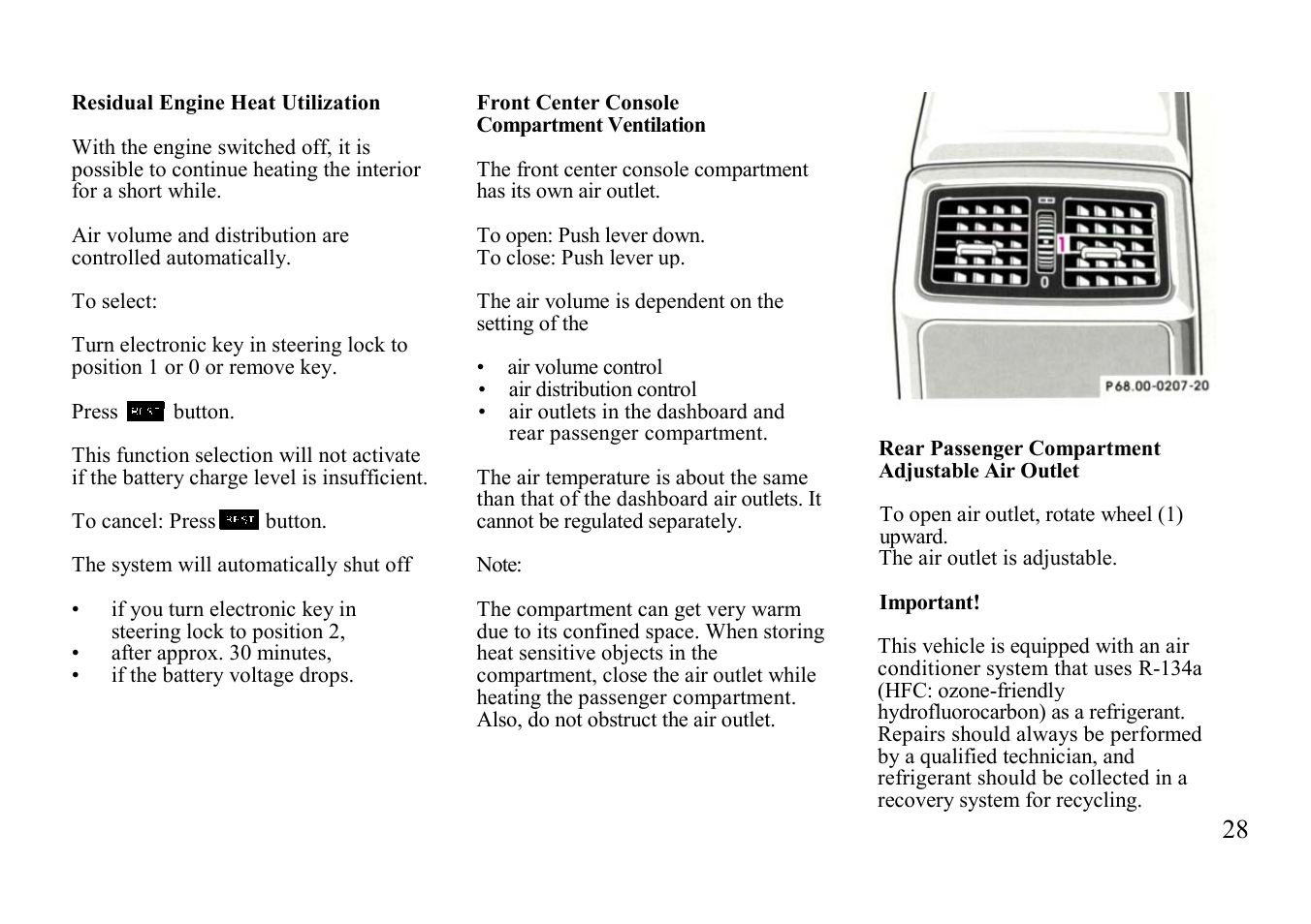 Mercedes-Benz E-class 1997 Special Settings User Manual | Page 3 / 50