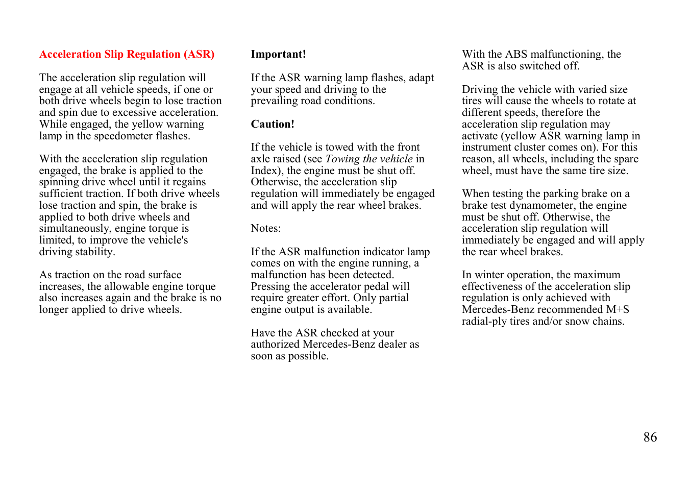 Mercedes-Benz E-class 1997 Emergency Operation User Manual | Page 11 / 74
