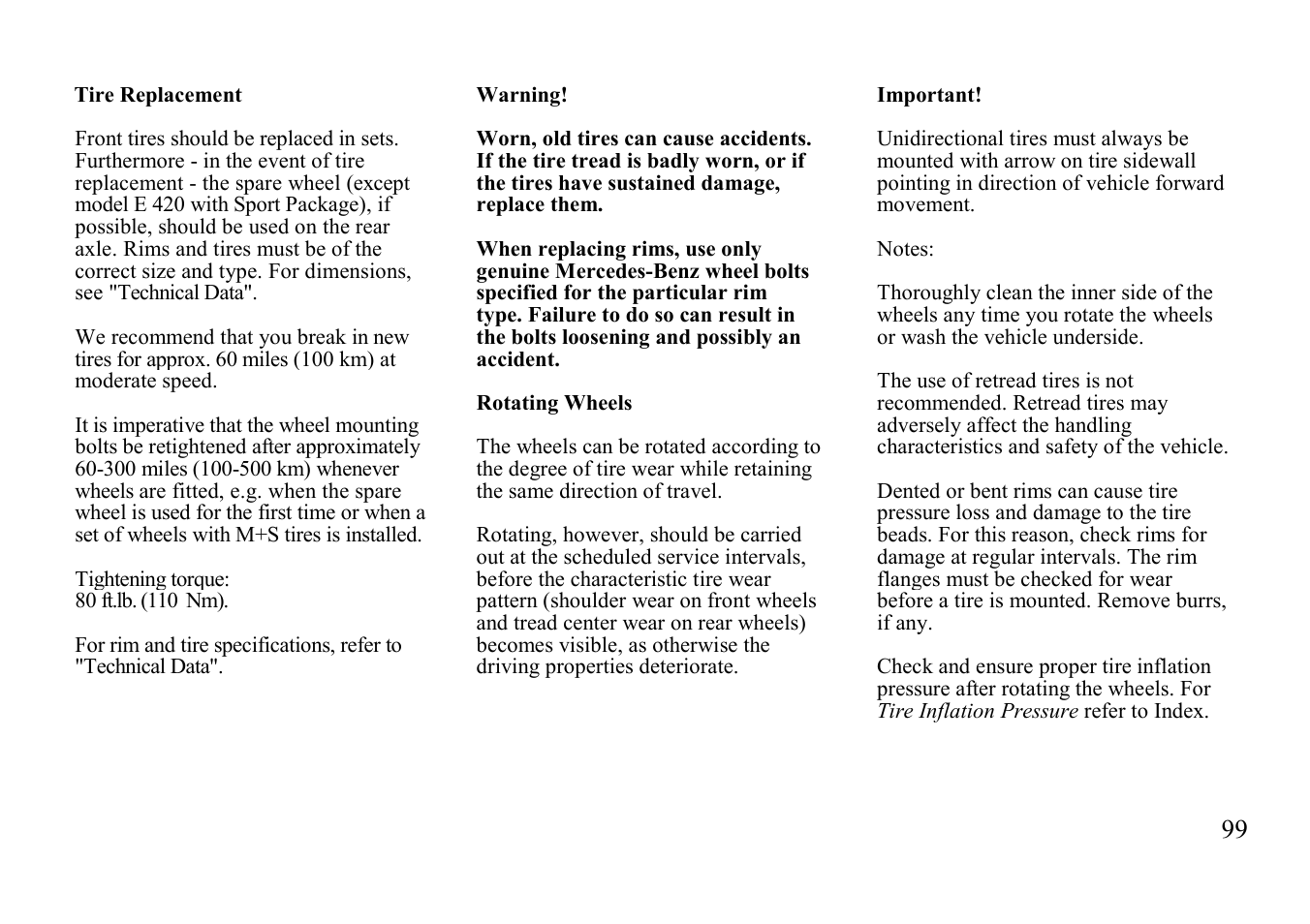 Mercedes-Benz E-class 1997 Emergency Operation User Manual | Page 24 / 74