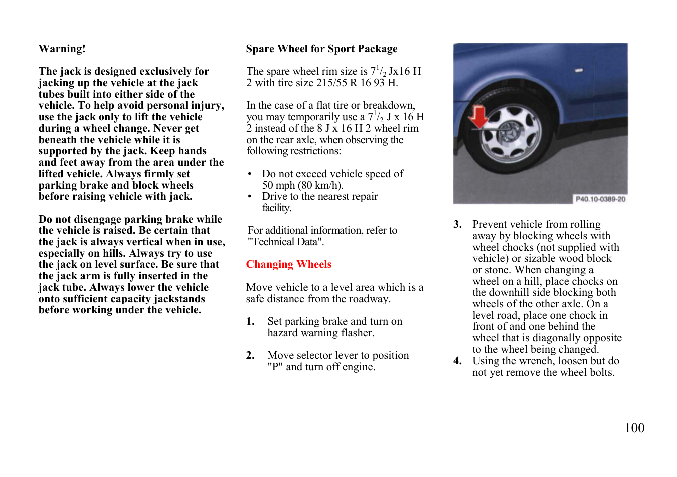 Mercedes-Benz E-class 1997 Emergency Operation User Manual | Page 25 / 74