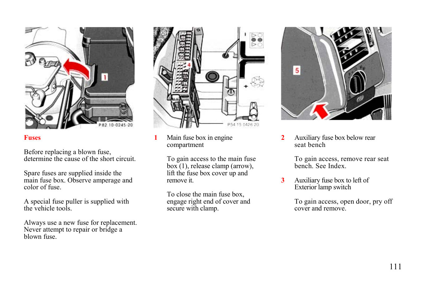 Mercedes-Benz E-class 1997 Emergency Operation User Manual | Page 36 / 74