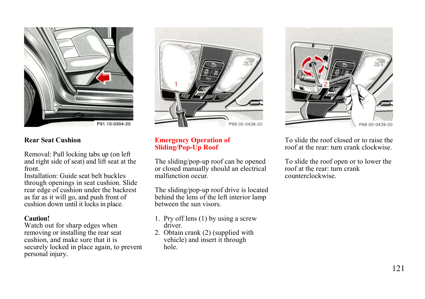 Mercedes-Benz E-class 1997 Emergency Operation User Manual | Page 46 / 74
