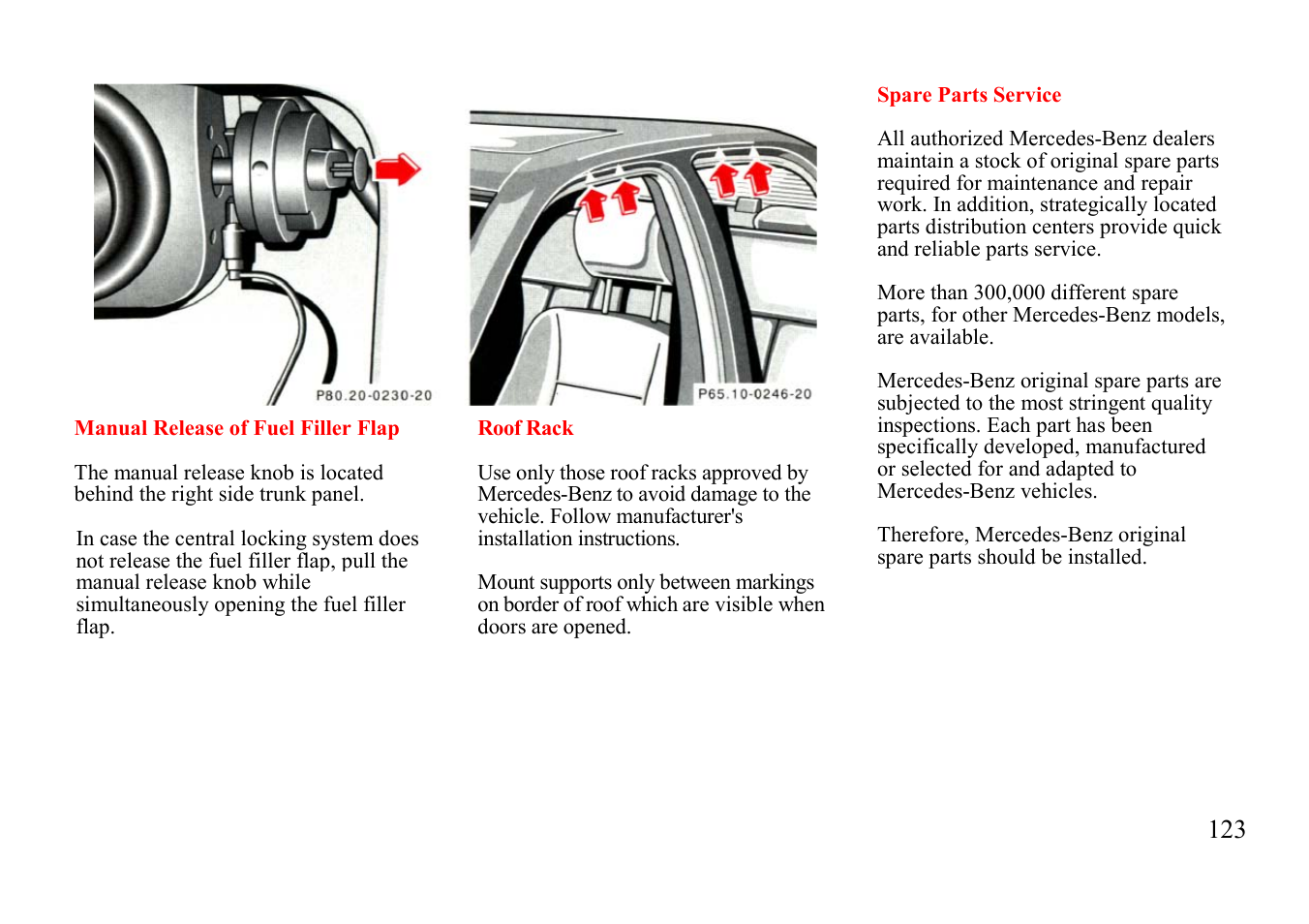 Mercedes-Benz E-class 1997 Emergency Operation User Manual | Page 48 / 74