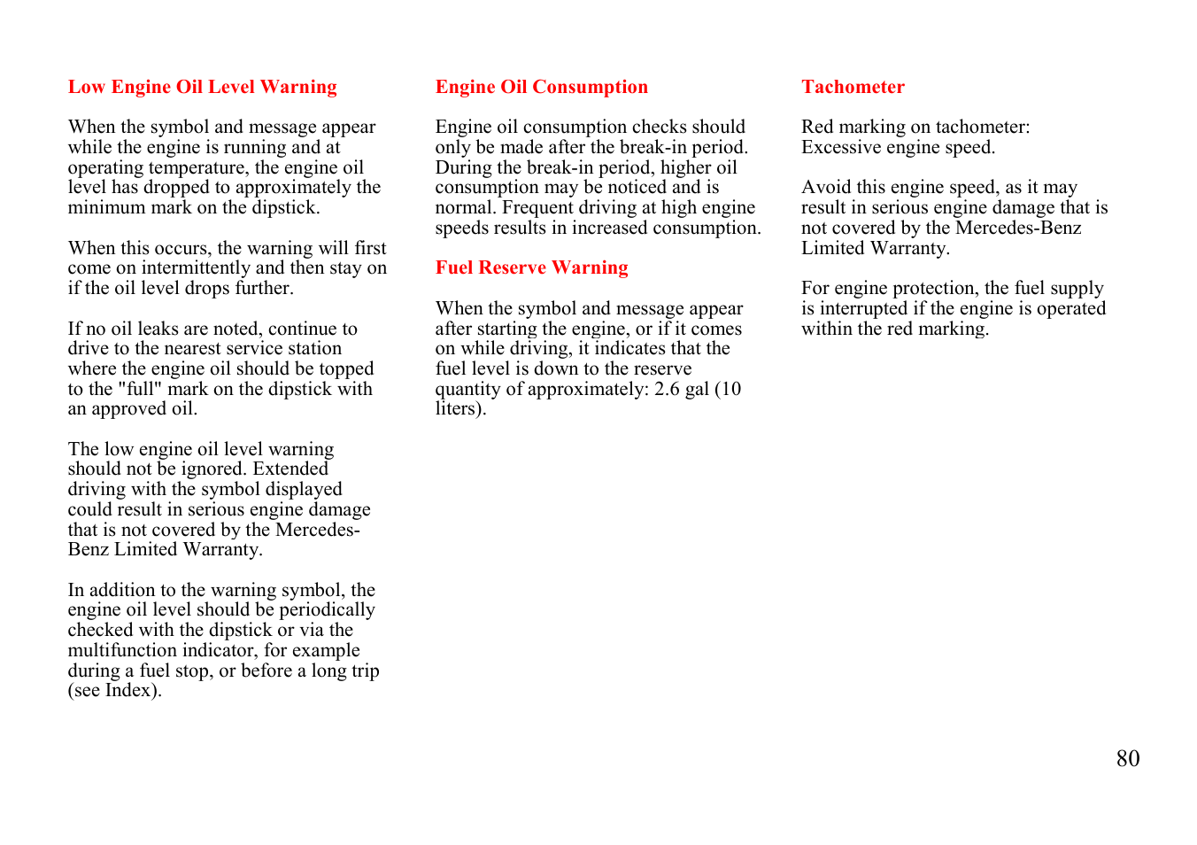 Mercedes-Benz E-class 1997 Emergency Operation User Manual | Page 5 / 74