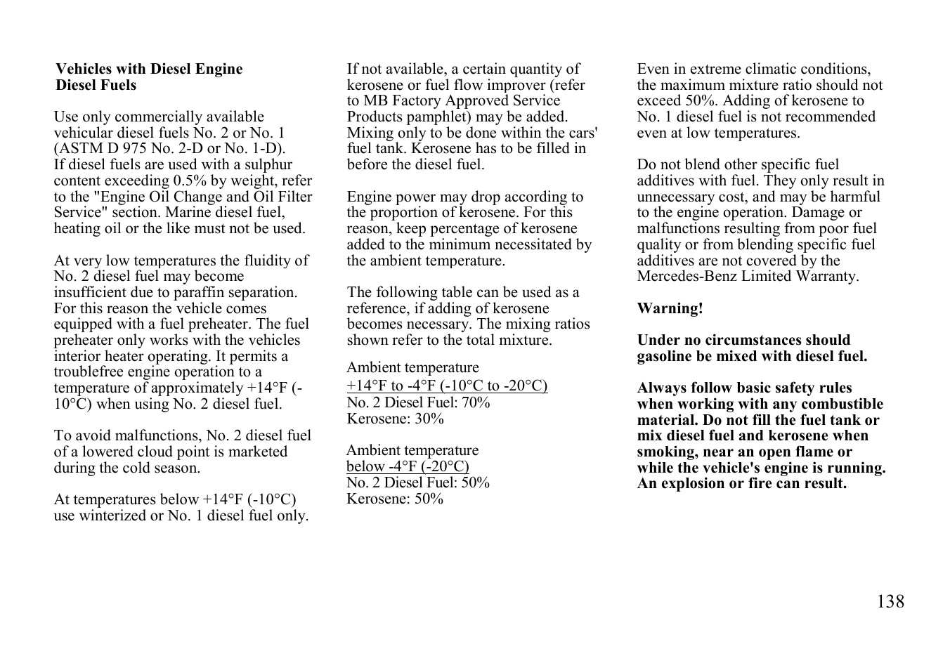 Mercedes-Benz E-class 1997 Emergency Operation User Manual | Page 63 / 74