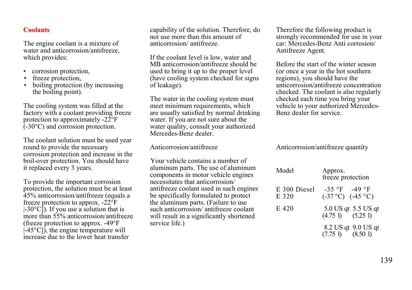 Mercedes-Benz E-class 1997 Emergency Operation User Manual | Page 64 / 74