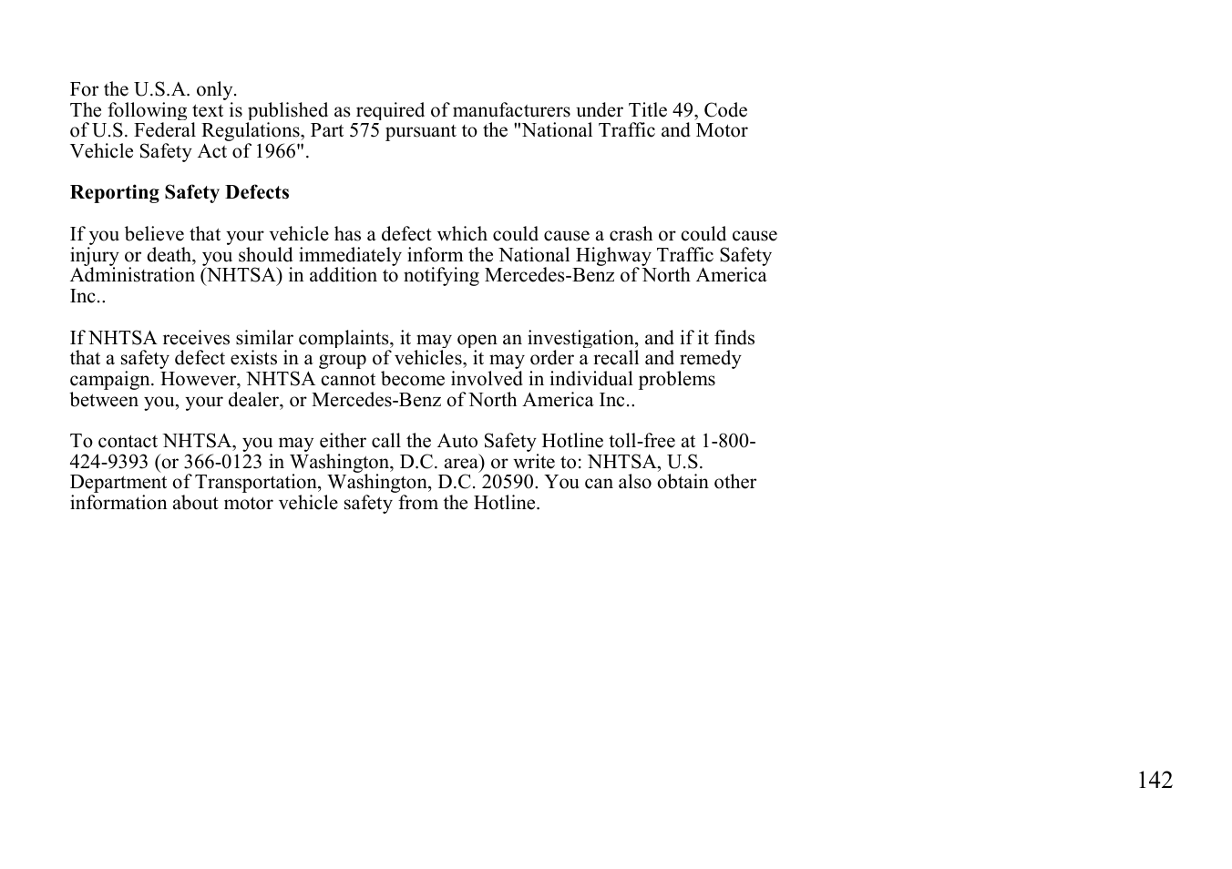 Mercedes-Benz E-class 1997 Emergency Operation User Manual | Page 67 / 74