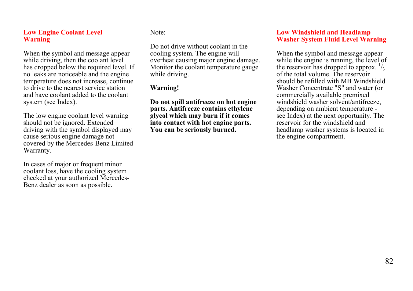 Mercedes-Benz E-class 1997 Emergency Operation User Manual | Page 7 / 74