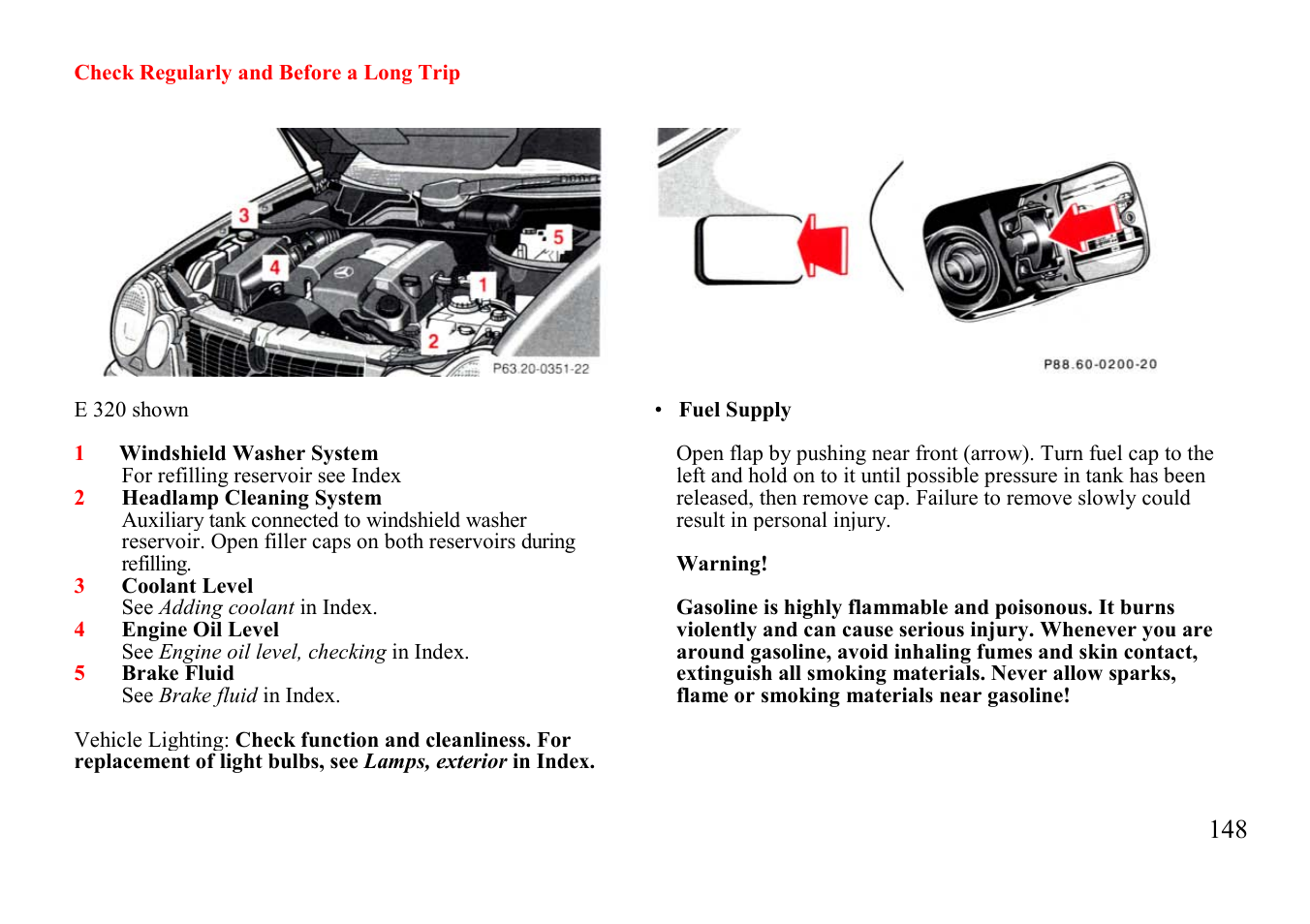 Mercedes-Benz E-class 1997 Emergency Operation User Manual | Page 73 / 74