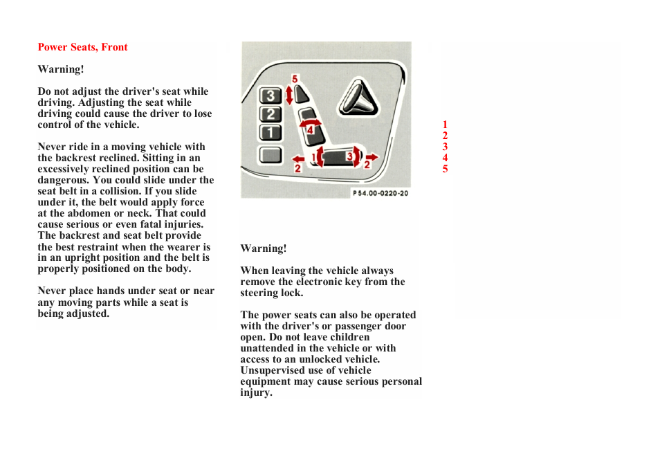 Mercedes-Benz E-class 1998 Starting and Turning Off the Engine User Manual | Page 25 / 35