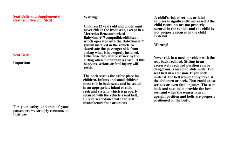 Mercedes-Benz E-class 1998 Starting and Turning Off the Engine User Manual | Page 32 / 35