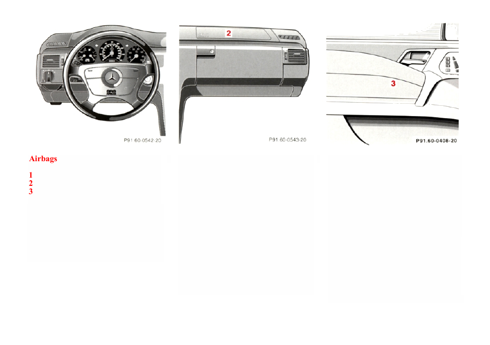 Mercedes-Benz E-class 1998 Supplemental Restraint System (SRS) User Manual | Page 3 / 30
