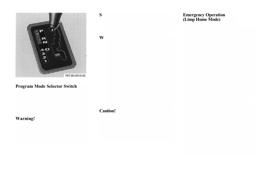 Mercedes-Benz E-class 1998 Emergency Operation User Manual | Page 2 / 40