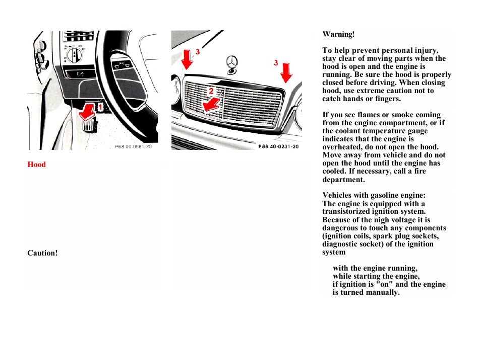 Mercedes-Benz E-class 1998 Emergency Operation User Manual | Page 26 / 40
