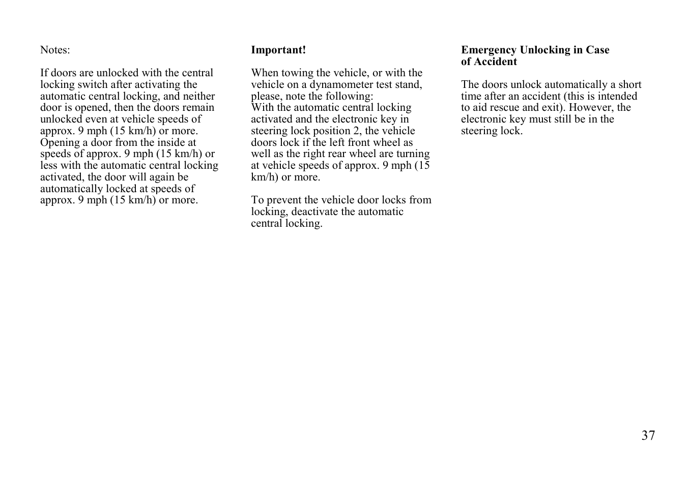Mercedes-Benz E-class 1999 Winter Driving Instructions User Manual | Page 17 / 40