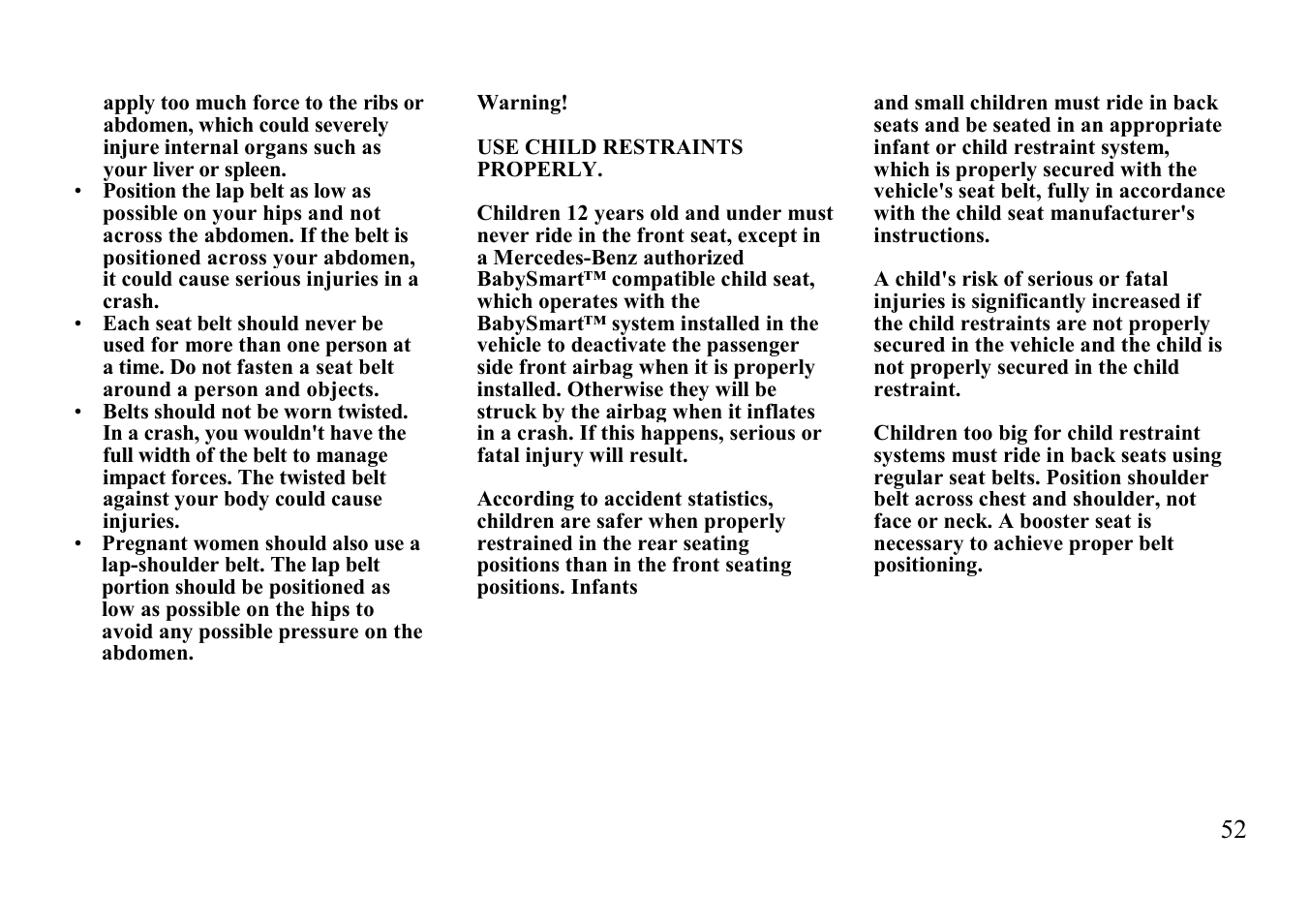 Mercedes-Benz E-class 1999 Winter Driving Instructions User Manual | Page 32 / 40