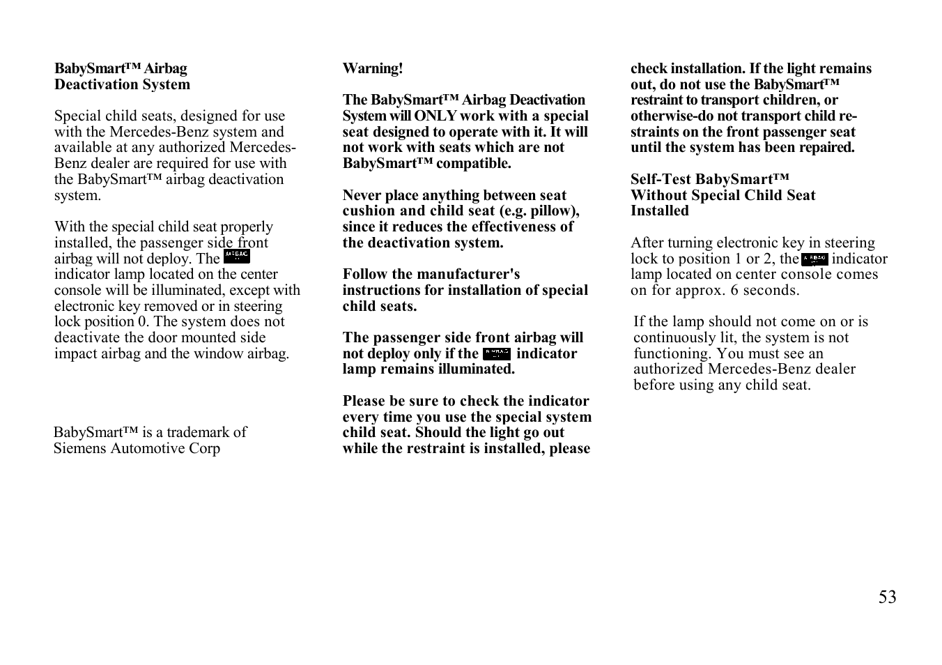 Mercedes-Benz E-class 1999 Winter Driving Instructions User Manual | Page 33 / 40