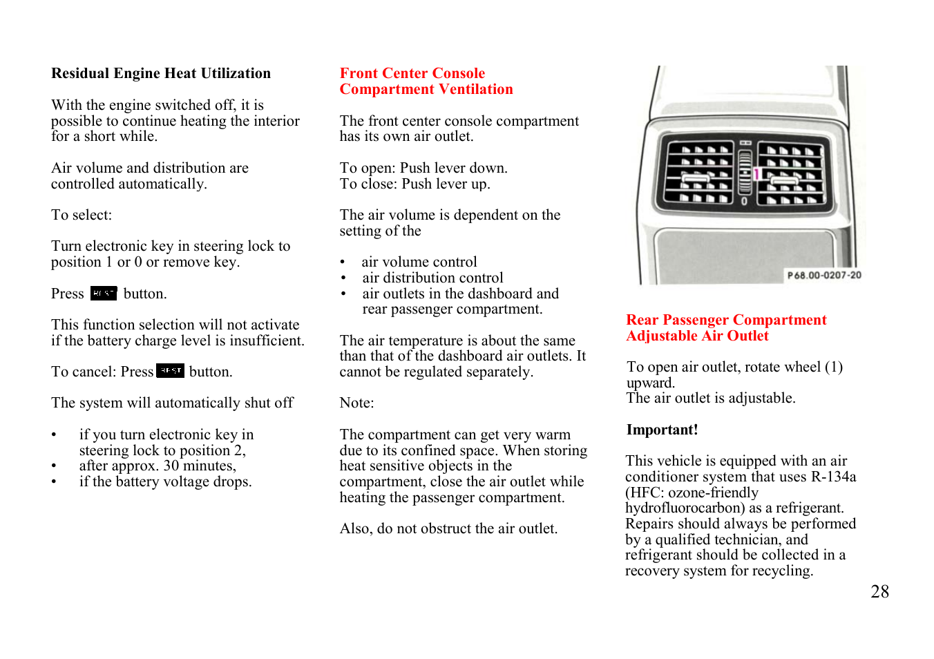 Mercedes-Benz E-class 1999 Winter Driving Instructions User Manual | Page 8 / 40