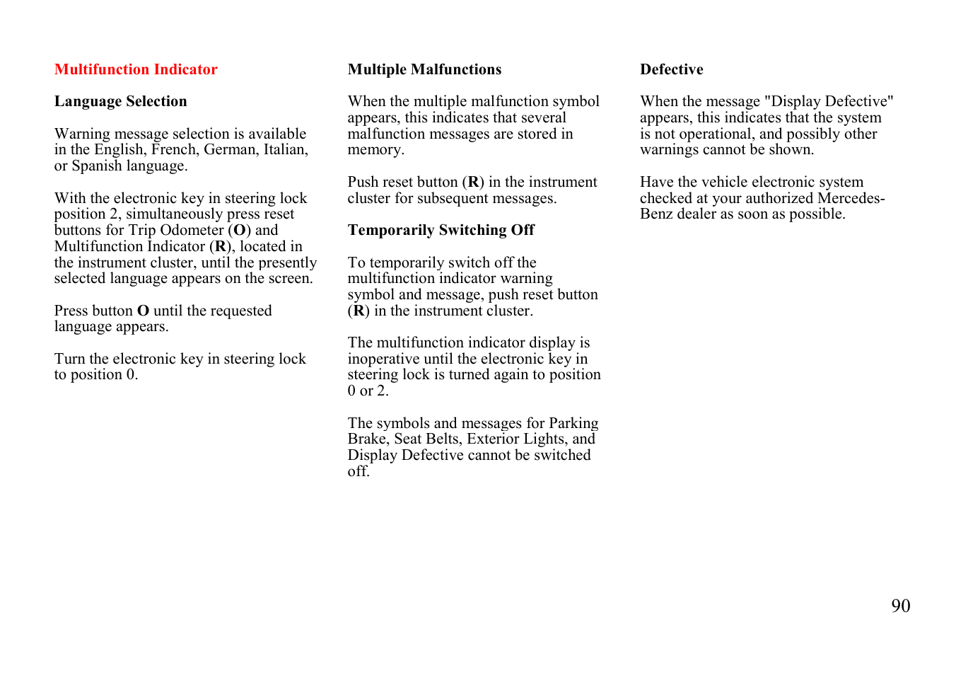 Mercedes-Benz E-class 1999 Additions to Manual User Manual | Page 30 / 40