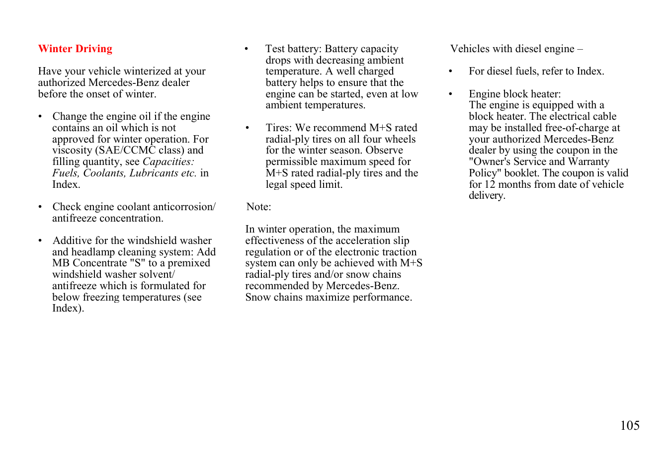 Mercedes-Benz E-class 1999 Control Switch User Manual | Page 5 / 73
