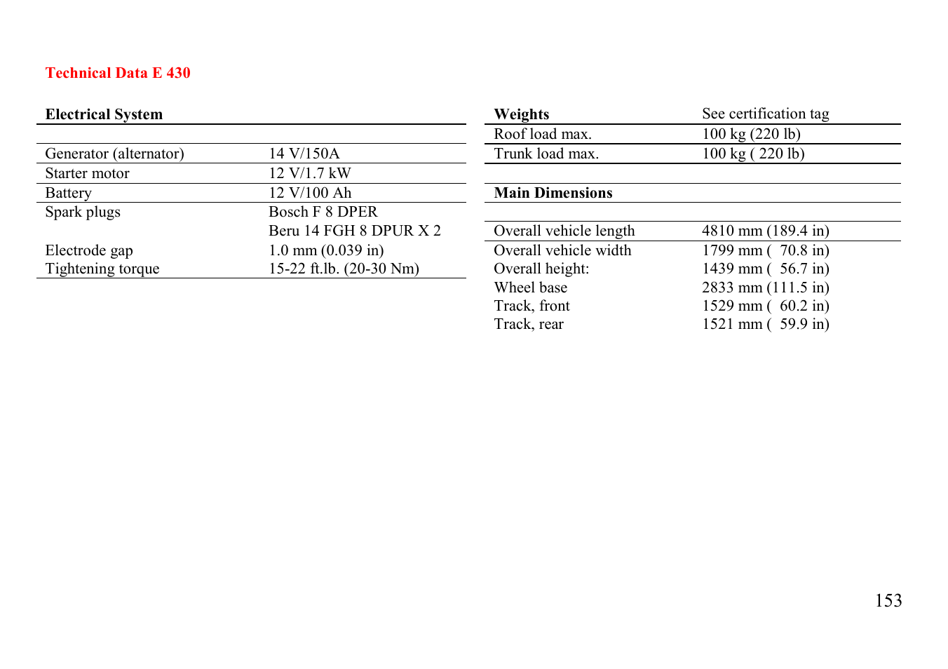 Mercedes-Benz E-class 1999 Control Switch User Manual | Page 53 / 73