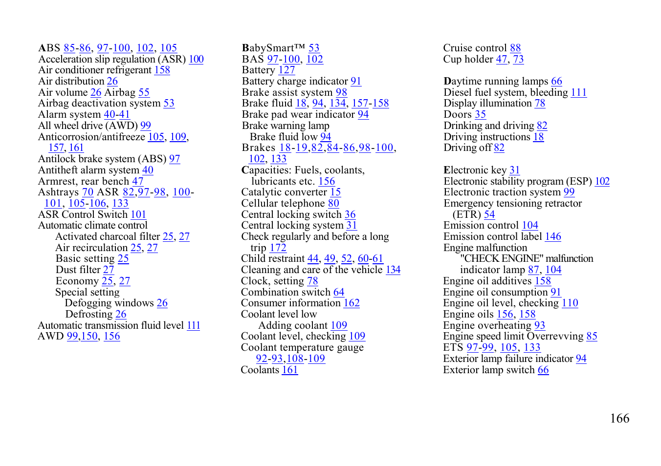 Mercedes-Benz E-class 1999 Control Switch User Manual | Page 66 / 73
