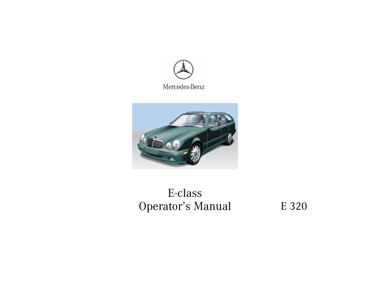 Mercedes-Benz E 320 Wagon 1999 Owners Manual User Manual | 20 pages