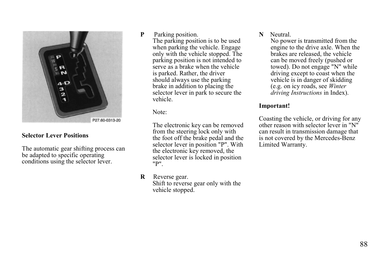Mercedes-Benz E 320 Wagon 1999 Additions to Manual User Manual | Page 38 / 50