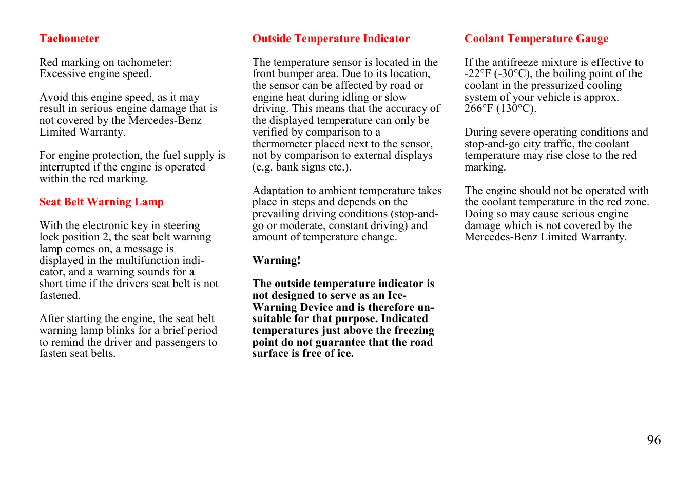 Mercedes-Benz E 320 Wagon 1999 Additions to Manual User Manual | Page 46 / 50