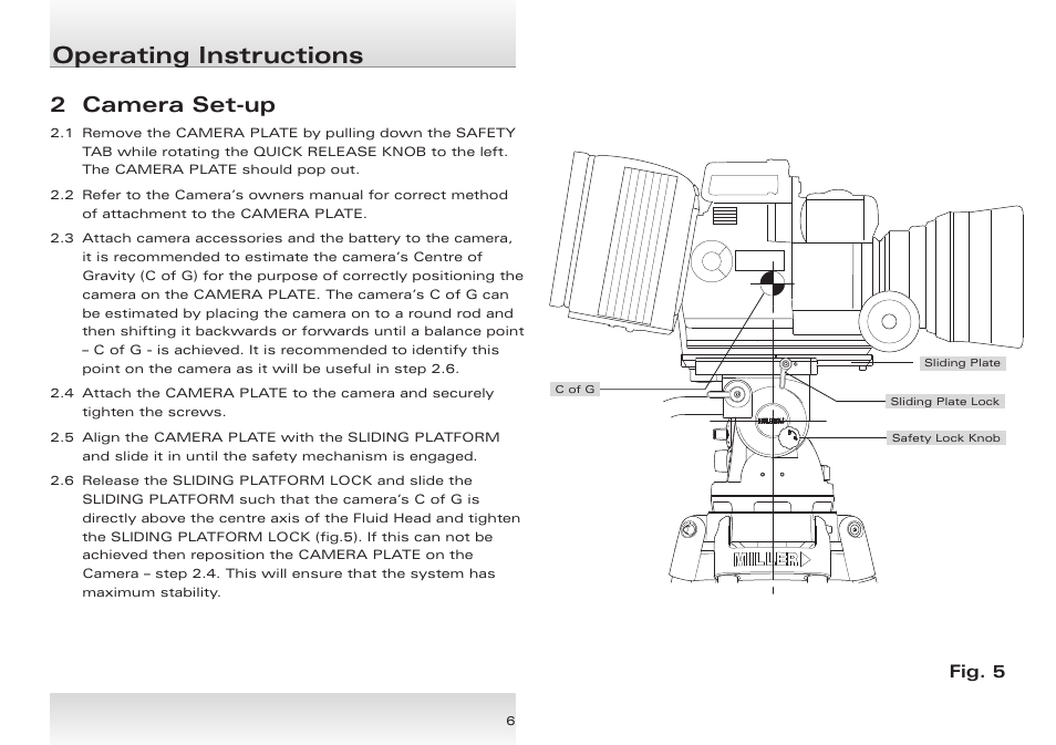 Operating instructions, 2 camera set-up, Fig. 5 | Miller Skyline 70 User Manual | Page 7 / 12