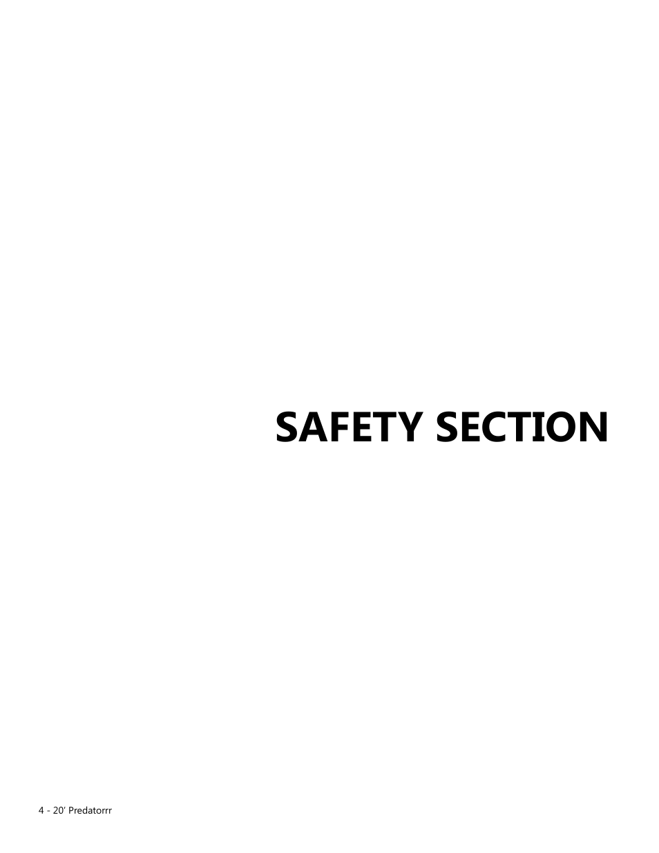 Modern AG 20' Predator User Manual | Page 4 / 101