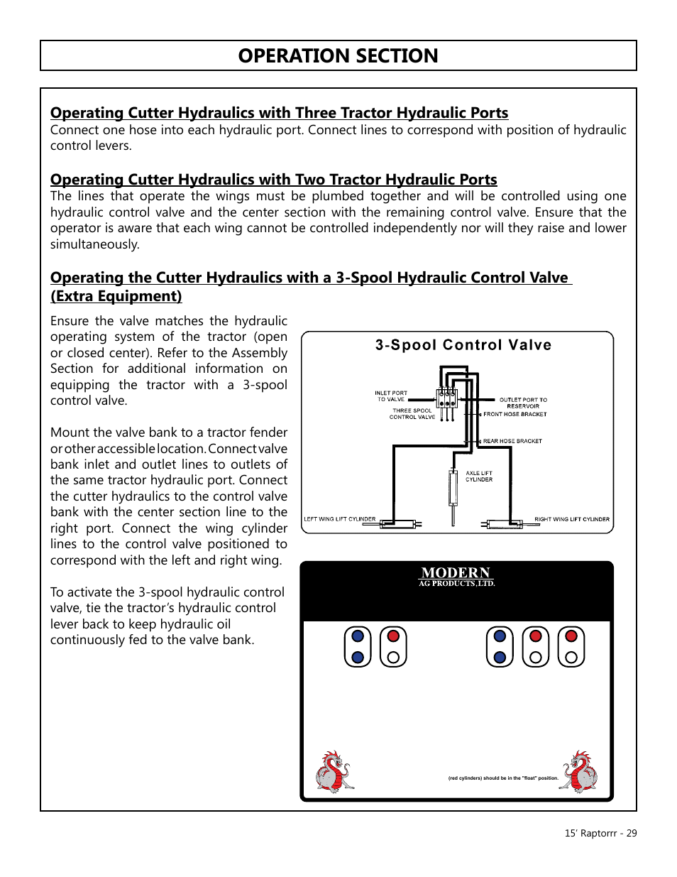 Operation, Opera t ion, 2 remote set-up | 3 remote set-up | Modern AG 15' Raptor User Manual | Page 29 / 99