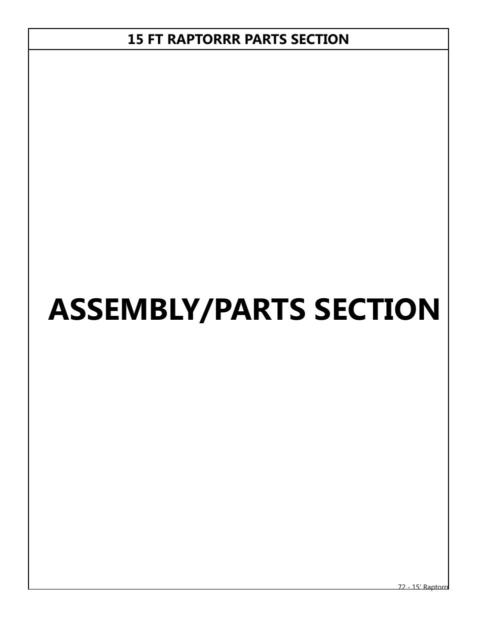 Modern AG 15' Raptor User Manual | Page 72 / 99