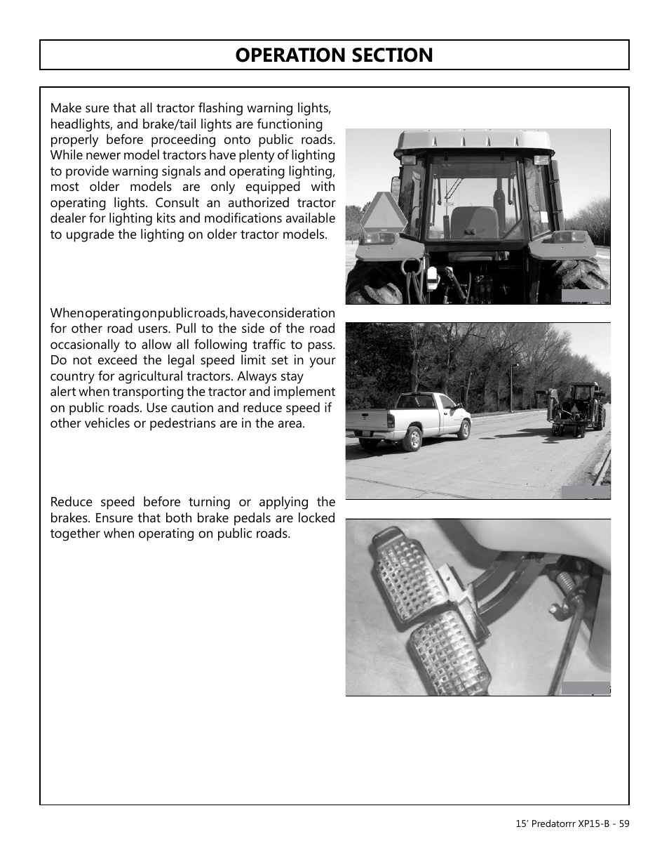 Operation, Opera tion | Modern AG 15' Predator - Bondioli User Manual | Page 59 / 111