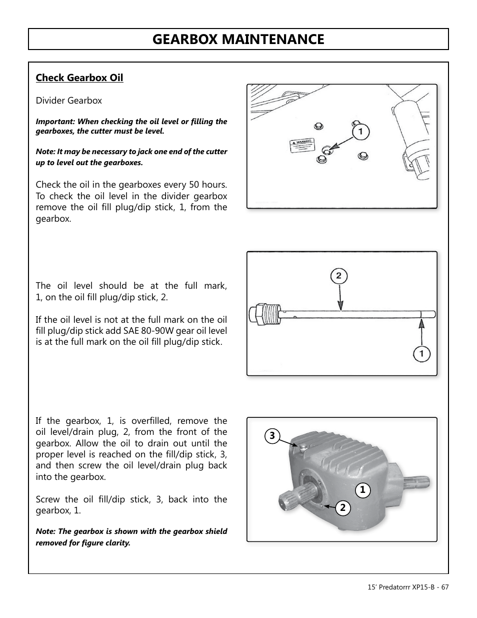 Gearbox maintenance | Modern AG 15' Predator - Bondioli User Manual | Page 67 / 111