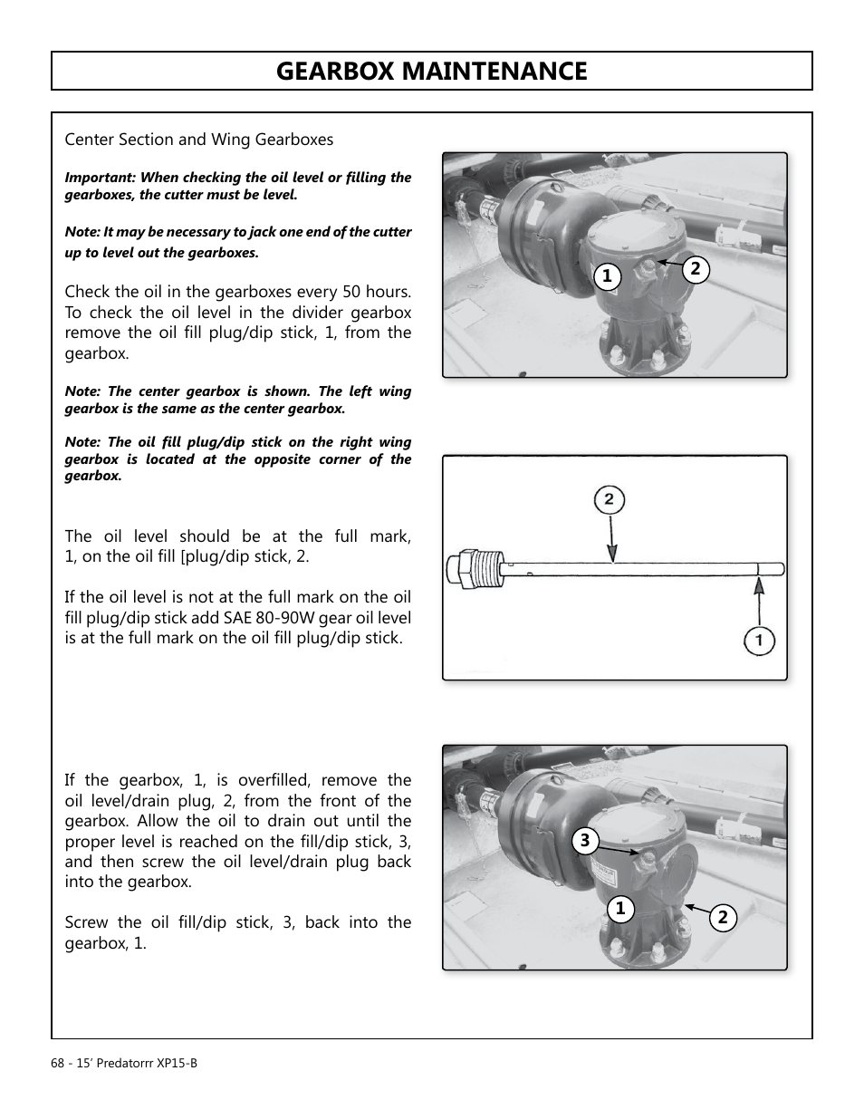 Gearbox maintenance | Modern AG 15' Predator - Bondioli User Manual | Page 68 / 111