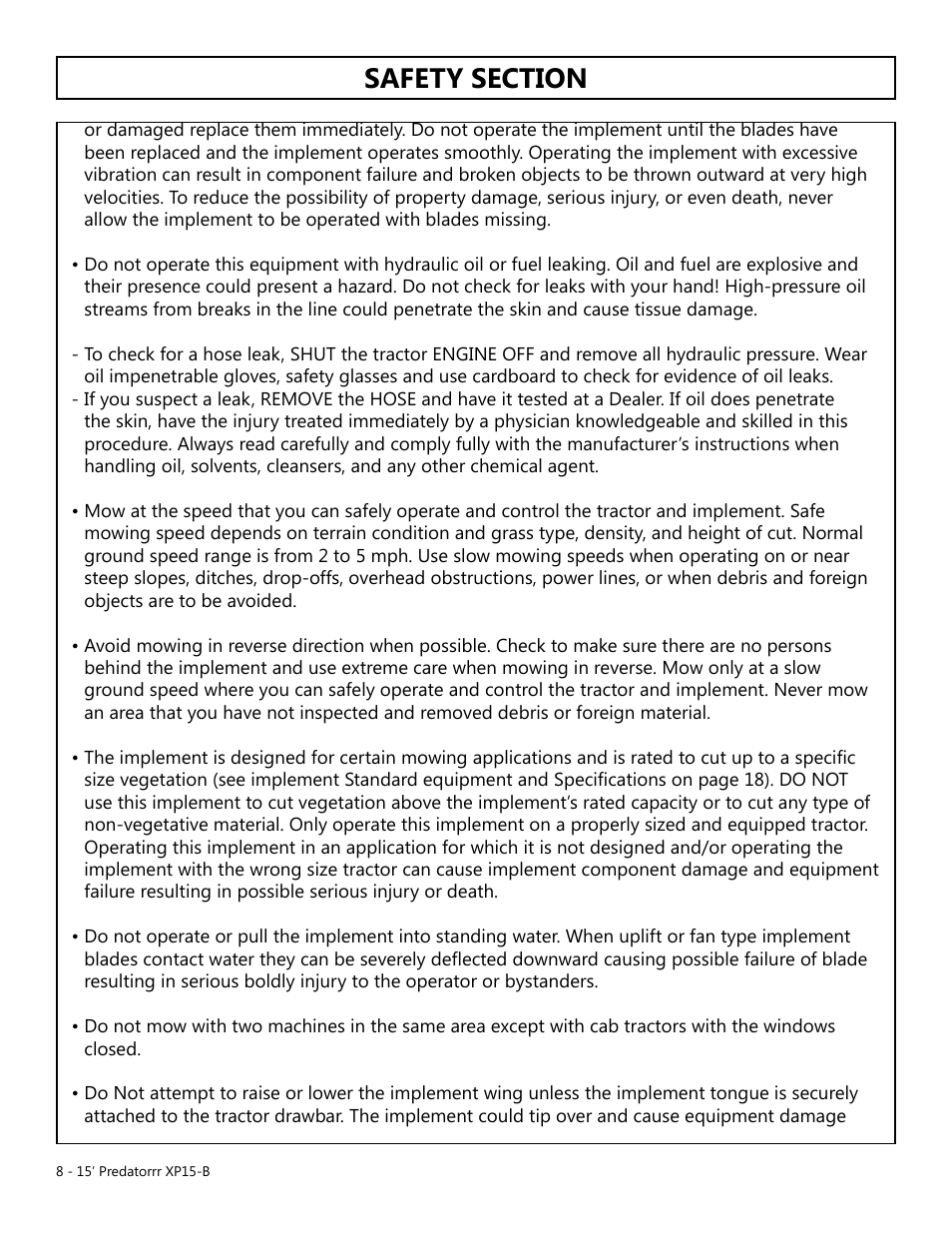 Modern AG 15' Predator - Bondioli User Manual | Page 8 / 111